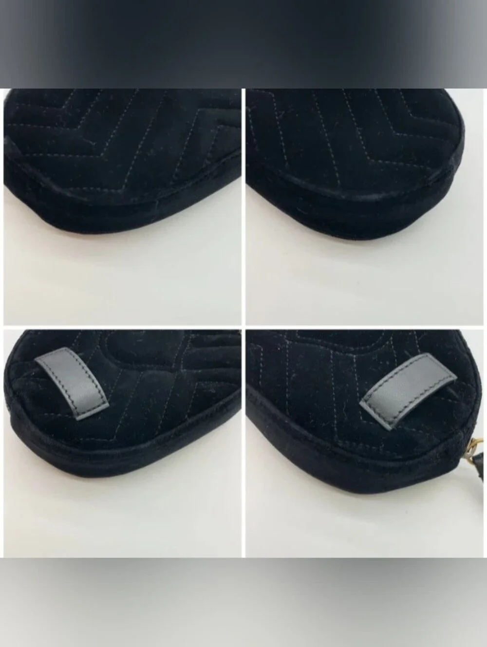 SALE! Gucci Black Velvet GG Marmont Body Waist Bag W/DB - Picture 11 of 16